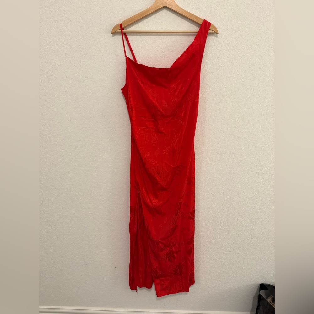 For Love and Lemons Cocktail Dress Red Floral Size Medium - Picture 4 of 8